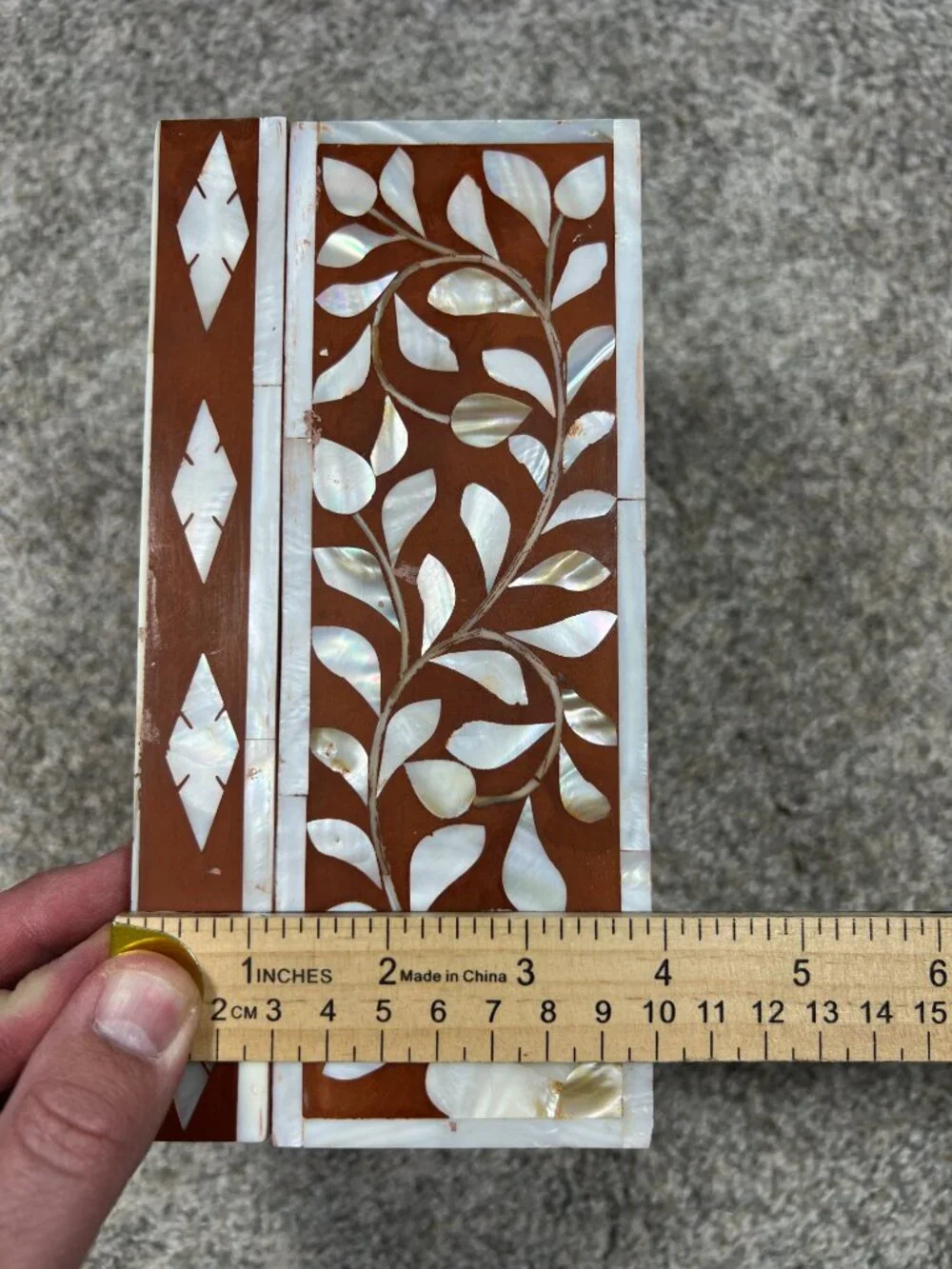 Handmade Bone‎ Inlay Jewelry Box Trinket Box - Brand New - Made in India